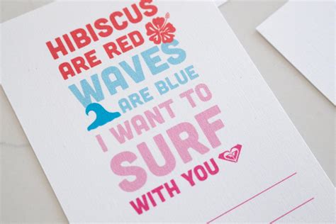 Free Valentines Day Printables Surf Wax Labels And Valentine Cards Roxy