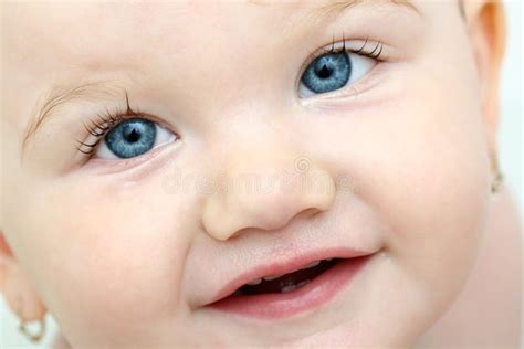 Beautiful Blue Eyed Baby Girl After Taking Bath Stock Image Image Of