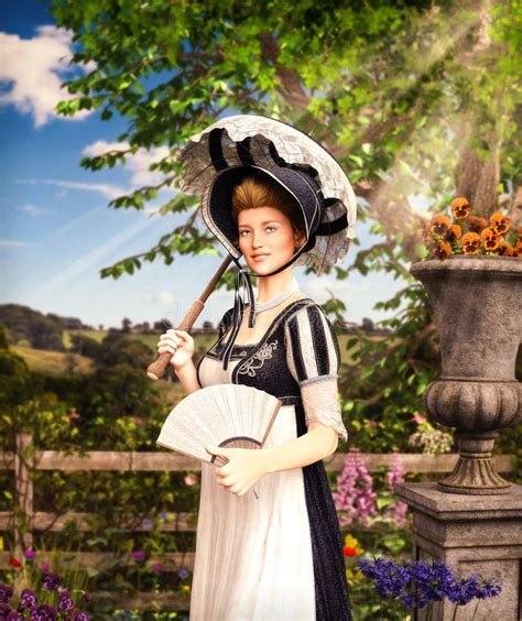 Jane Austen Style Woman Strolling Countryside Stock Image - Image of ...