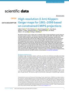 High Resolution 1 Km Koppen Geiger Maps For 1901 2099 Based On