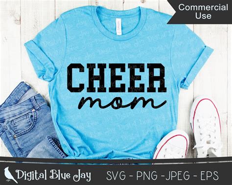 Cheer Mom Svg Cut File Png Design Cheerleader Shirt Sublimation Graphic Proud Sports Mom