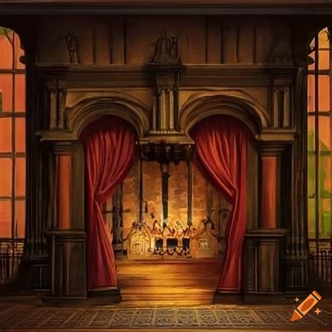 Backdrop For A Court Scene In A Shakespeare Play