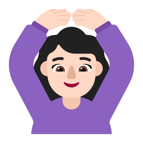 Woman Gesturing Ok Flat Light Icon Fluentui Emoji Flat Iconpack