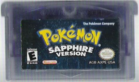 Pok Mon Sapphire Version Cover Or Packaging Material Mobygames