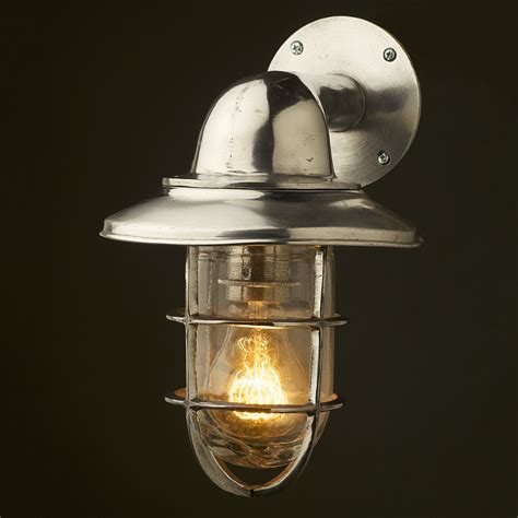 Vintage Ship Aluminum Shaded Bulkhead Wall Light • Edison Light Globes