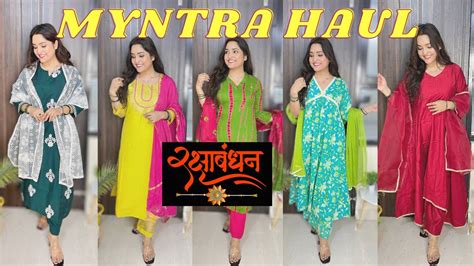 Myntra Rakhi Special Huge Myntra Kurta Sets Haul Festive Wear