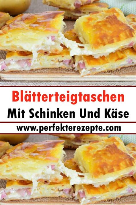 Bl Tterteigtaschen Mit Schinken Und K Se Rezept Schnelle Und Einfache