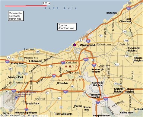 Map Of Cleveland Ohio Travelsmaps Maps Of Ohio