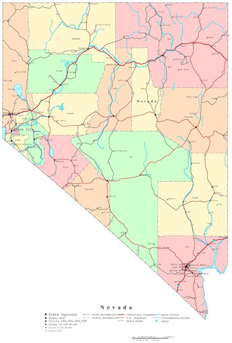 Nevada State Map California