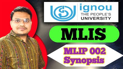 Synopsis Project Master Of Library And Information Science MLIP002