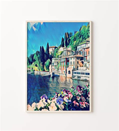 Lake Como Lake Como Print Lake Como Art Italy Print Lake Como