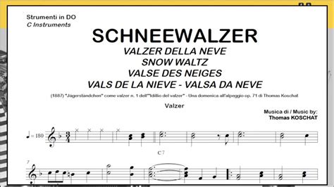 Valzer Della Neve Schneewalzer T Koschat Valzer Base Audio Spartiti