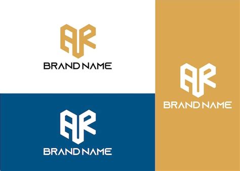 Premium Vector Modern Monogram Initial Letter Ar Logo Design Template