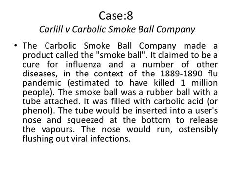 😂 Carlill v carbolic smoke ball co ltd. Carlill v Carbolic Smoke Ball ...