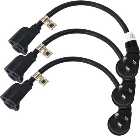 Firmerst W Flat Plug Extension Cord Foot A Awg Black