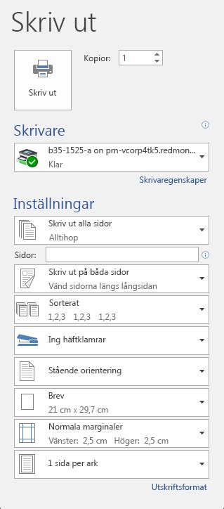 Skriva Ut Ett Dokument I Word Word