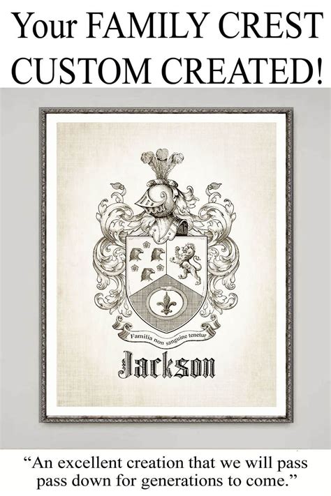 CUSTOM Family Crest-wedding Crest-surname Coat of Arms BIG - Etsy ...