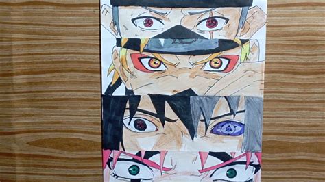 How To Draw Naruto Team 7 Eyes Naruto Eyes Drawing Tutorial Step By