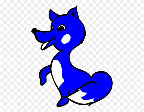 Dark Blue Fox Kid Clip Art - Fox Tail Clipart - FlyClipart