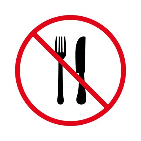 Ban Restaurant Cutlery For Dinner Black Silhouette Icon Forbid Dining