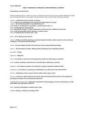 NURS 120 Terminology Worksheet Week 2 1 1 Docx Course NURS 120