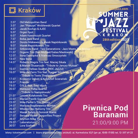 Summer Jazz Festival Krak W Karnet Krak W