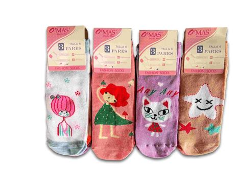 Ripley CALCETINES ALGODÓN NIÑA MULTICOLOR CORTE INVISIBLE ESTAMPADOS