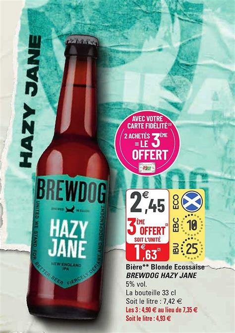 Promo Bière Blonde Ecossaise Brewoog Hazy Jane chez G iCatalogue fr