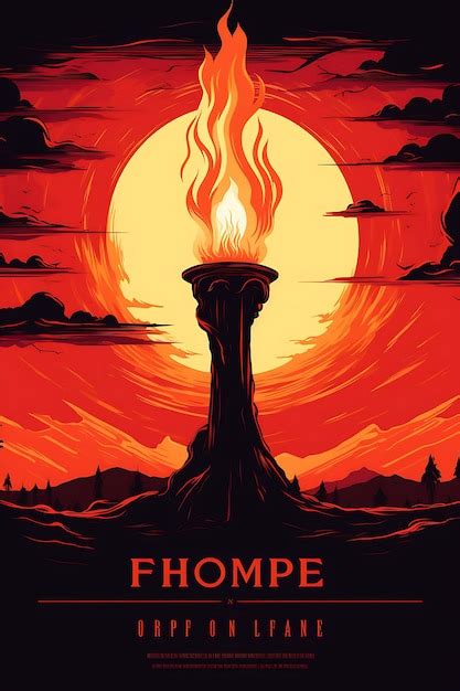 Affiche De La Flamme éternelle De L espoir Représentant Une Flamme