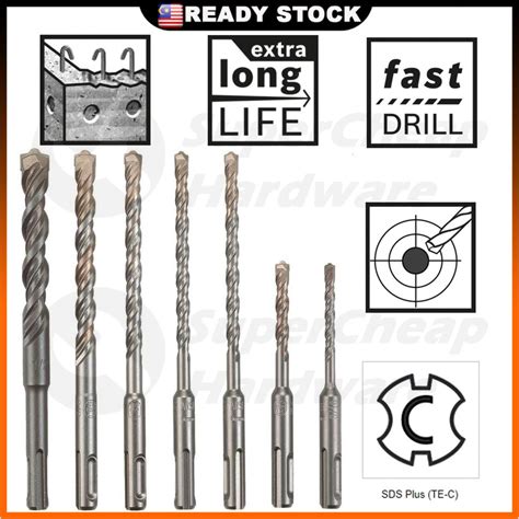 Sds Plus Concrete Masonry Wall Drill Bit Cross Head Rotary Hammer Tool