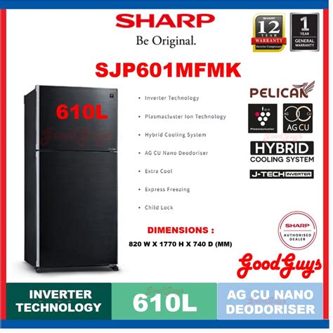 Sharp Sjp Mfmk Sjp Mfms L Pelican Refrigerator Inverter