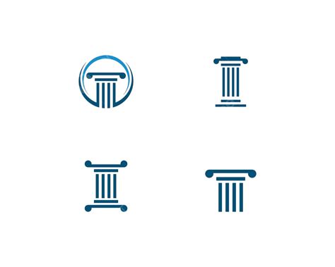 Column Logo Vector Office Equilibrium Greek Vector Office Equilibrium