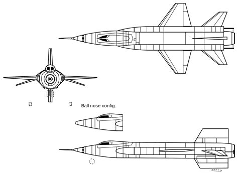 North American X-15 Blueprint - Download free blueprint for 3D modeling