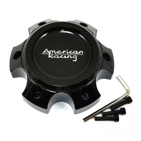 AMERICAN RACING GLOSS Black Center Cap 5 3 4 OD Closed For AR933 Intake