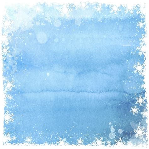 Hintergrund Weihnachten Mit Schneeflocke Grenze Auf Aquarellentwurf