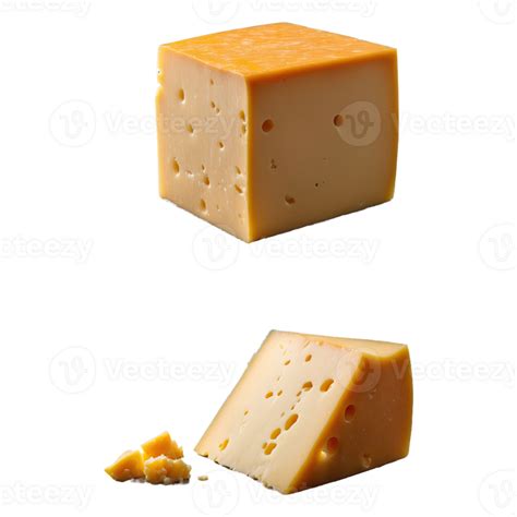 Ai Generated Cheddar Cheese Isolated On Transparent Background 36397627 Png