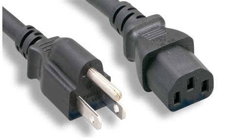 16 AWG Power Cord NEMA 5 15P To C13 6 Feet