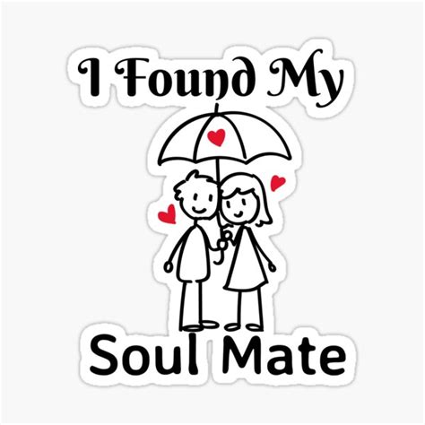 I Found My Soul Mate Couple Umbrella Soulmates Sticker For Sale By