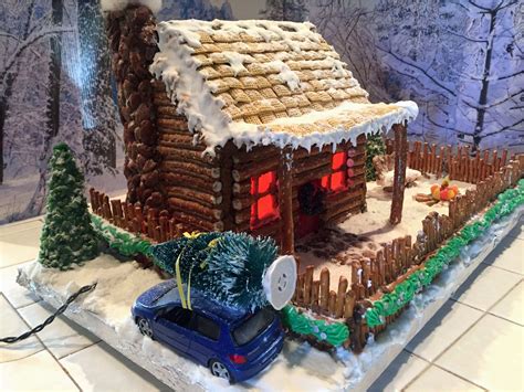 Pretzel Log Cabin Gingerbread House Superb Gingerbread Log Cabin 2017