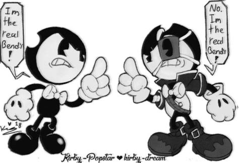 Who Is The Real Bendy By Kirby Popstar Bendy And The Ink Machine Black Love Artwork Kirby