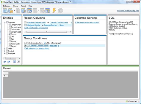 EasyQueryBuilder: SQL query builder with natural language UI