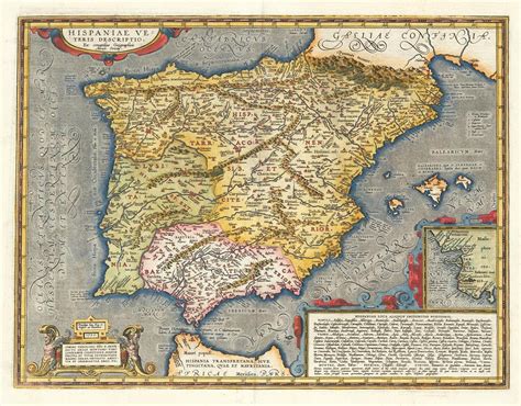 Old Map of Spain 1595 Hispania Ancient Map Very Rare Fine - Etsy