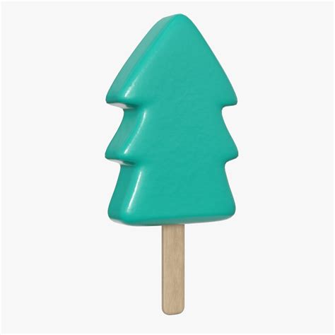 Ice Cream On Stick Christmas Tree Shape 3d Model Download Dessert On