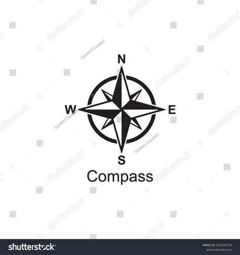 Compass Icon Map Icon Vector Stock Vector (Royalty Free) 2251262725 ...