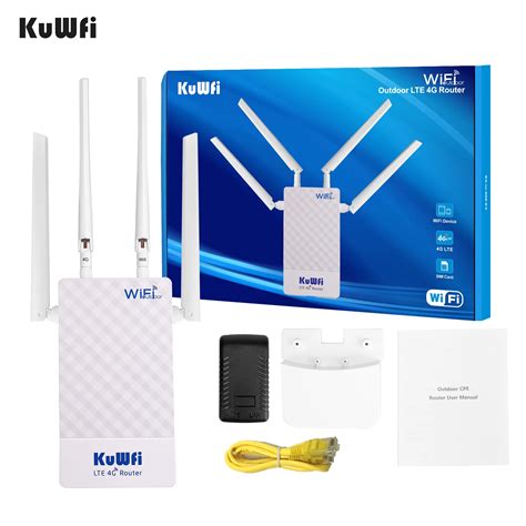 KuWFi Outdoor Waterproof WiFi Router 4G LTE SIM Card Port Mapping DMZ