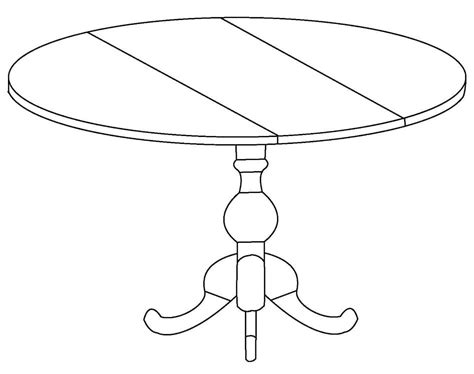 Round Table Clipart Black And White