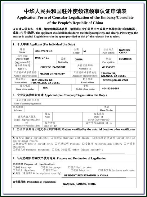 Pdf China Visa Application Form - Form : Resume Template Collections ...