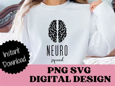 Neuro Squad Medical SVG PNG Digital Tshirt Design 12x12 Cricut