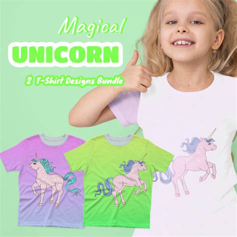 Magical Unicorn T Shirt Designs Bundle Masterbundles