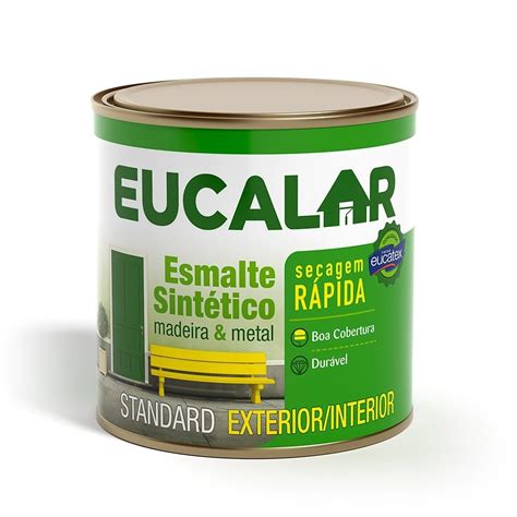 Tinta Esmalte Eucalar Brilhante Amarelo Ouro 225ml eFácil